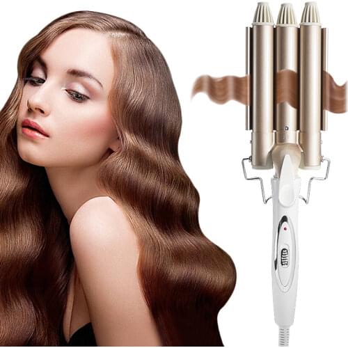 Professional Curling Iron Ceramic Triple Barrel Hair Styler Hair Waver Styling Tools 110-220V Hair Curler Electric Curling