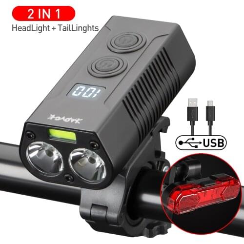 USB Rechargeable Mountain Bike Cycling Light Headlights Night RIding Lights Charging Luces De Bicicleta Equipment Accessories