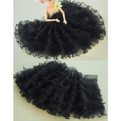 20CM Wide New Multilayer embroidery tulle lace fabric trim ribbon DIY sewing Ruffle applique collar dubai dress guipure decor