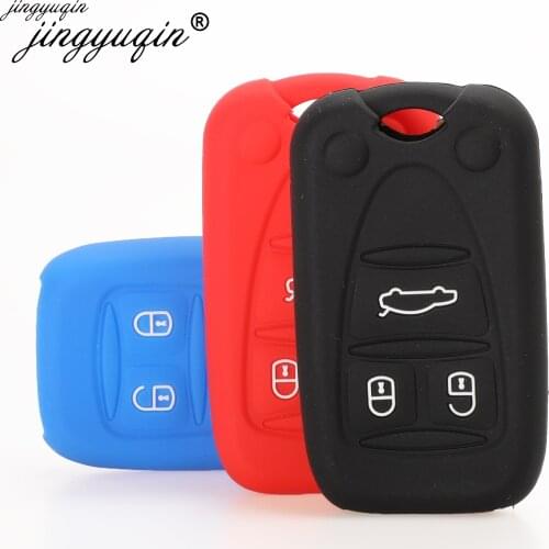 3 Buttons Silicone Car Key Cover Case for ALFA ROMEO Giulietta 156 159 A159 SPARE KEY Fob Key Bag Holder