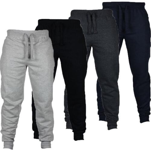 4 Colors Men Long Casual Sports Pants Fashion Slim Fit Fitness Running Jogging Workout Tracksuit Casual Pants Plus Size S-2XL