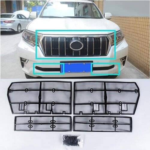 New 4PCS Grille Insect Screening Mesh Front Grille Net For Toyota Land Cruiser Prado 2018 2019 FJ 150 Accessories