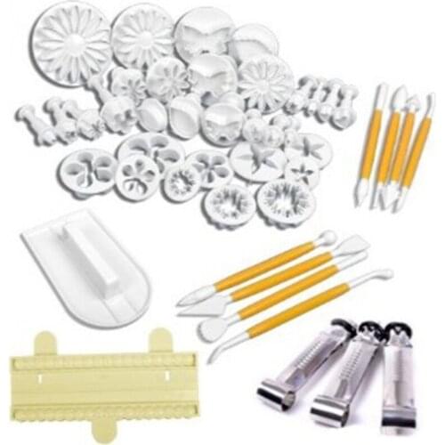 46Pcs/set Baking Tool For Cakes Decorating Sets Pastry Tools Cookie Mould Fondant Flower Molds
