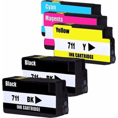 5PK Compatibl for HP 711 ink Cartridge High Capacity Compatible with HP Designjet T120 24 T520 24 36 inch Large Format Printer