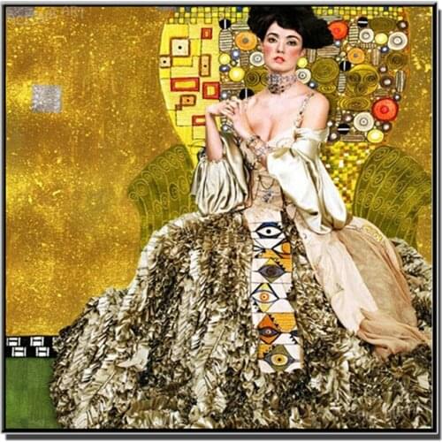 DIY Full Square Diamond Painting abstract painting Gustav Klimt The Kiss Embroidery Cross Stitch Rhinestone Painting Decor Gift