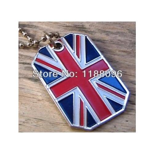 British flag dog tags Hot sales flag Dog Tag High quality and low price UK national flag dogtag
