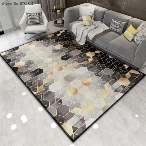 Home Luxury Carpet 3D Print Geometry Irregular Rug Custom Dropshipping Floor Carpet Kitchen Doorway Carpet Kids Baby Play Mat