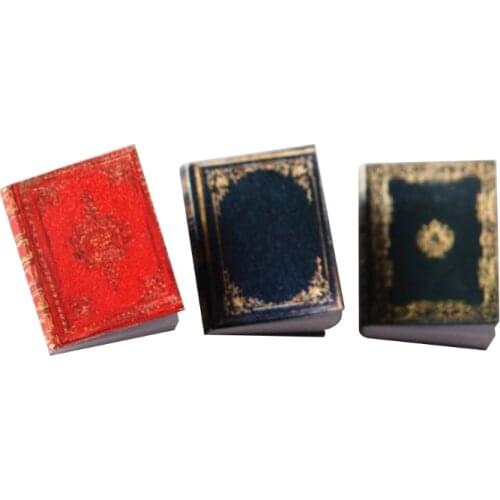 1Set/3Pcs 1:12 Classic Miniature Book Set for Girl Gift Toddler Dollhouse Furniture Set Interactive Play House Accessory