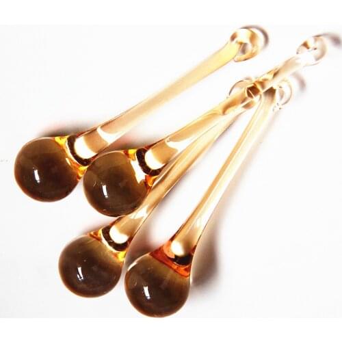 Top Quality 50pcs/lot 20*80mm Champagne Glass Raindrop Chandelier Pendants Crystal Curtain Parts Accessories Home Decoration