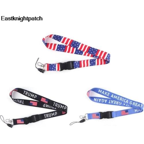National flag logo Neck Strap Lanyard Key Card Identification Gym Mobile Phone Straps USB Badge Holder DIY Cord Hanging E0851