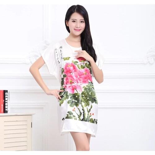 Fashion Womens Summer Robe Chinese Lady Rayon Bath Gown Yukata Nightgown Nuisette Pijama Mujer One Size Hot Sale Xsz023