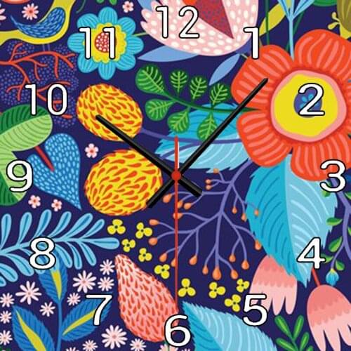 Wall Clock Flower Lime Modern Kitchen Clock Watch Home Decor Living Room Clock motion Wall Art Timepieces