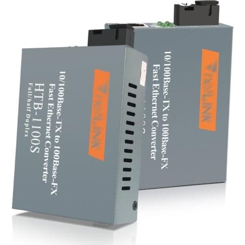 Optical Media Converter HTB-1100S 10/100Mbps RJ45 Single Mode Duplex Fiber SC Port Converter 25KM