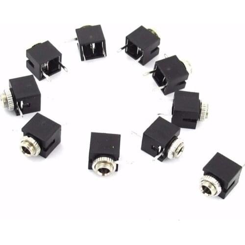 PJ 301M 3.5mm 1/8'' Mono Stereo Female Switched Socket Solder Panel Jack Connector with Screw 3000pcs