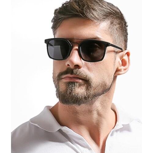 Polarized Sunglasses Men Square Driving Sun Glasses for Male Vintage Retro Sunglasses-men Aviation Man Glasses Tr90 Frames Uv400