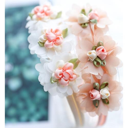 New Baby Girls Headband Lace Flowers Hair band Newborn Hair Accessories Infant Kawaii Accessories резинки для волос детям 2021