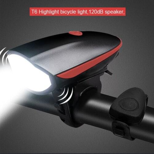 Bicycle Light Rechargeable USB Cycling BIke Horn Bell Front Flashlight Handlebar warning Electronic Lamp Led Loud Sound Safety