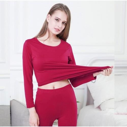 Womens plus size High quality winter clothing long johns thermal underwear includes top t shirt and bottom pants