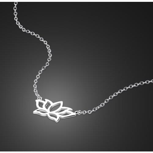Fashion 100%925 Sterling Silver Choker Necklaces Butterfly lotus pendant Necklaces Woman solid silver jewelry gift