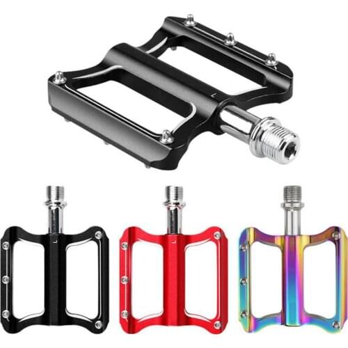 1 Pair Universal Anti-Slip Mountain Bike Road Bicycle Palin Pedal Ultralight Aluminum Alloy Bike Bearings Pedals Cycling Parts