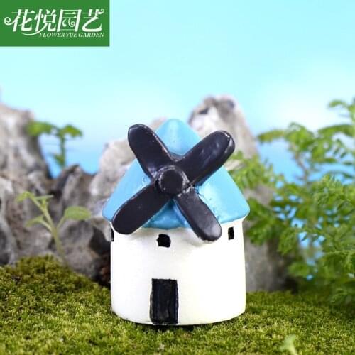 1pc Creative 3cm Windmill House Miniature Fairy Garden Micro Moss Landscape Terrarium Accessories Figurines For Home Decor