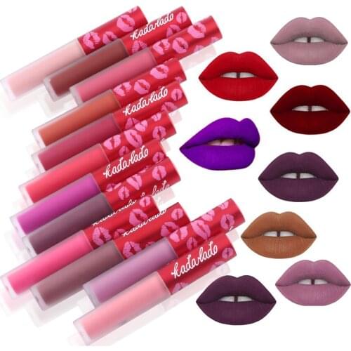 1pcs Long Lasting Nude Matte Lipstick Waterproof Moisturizing Liquid Matte Lip Gloss Cosmetics Women Lip Makeup New Brand