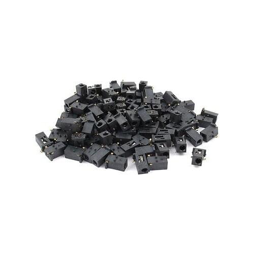 100Pcs PCB Mount 2.1mm Female 2 Pins SMT DC Power Jack Socket Connector DC096