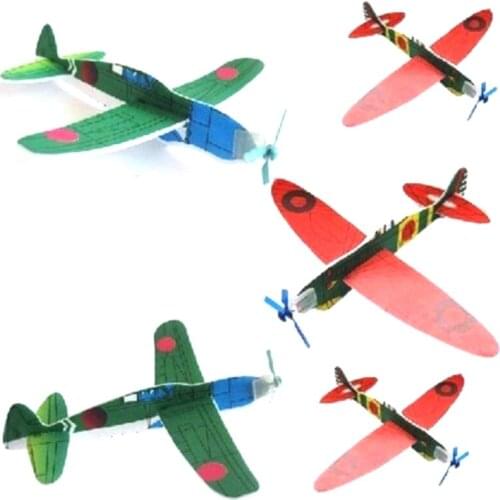12Pcs DIY Hand Throw Aircraft Flying Glider Toy Planes Airplane Made Of Foam Plast Party Bag Fillers Children Kids Toys Game New