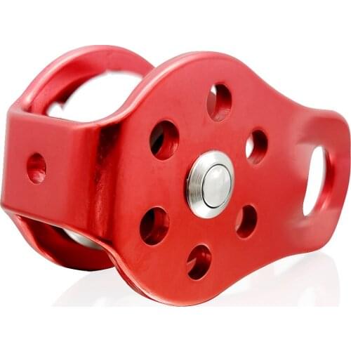 20KN Rock Climbing Pulley Rope Belt Lifting Sling Accessories Pulley Equipment Outdoor Pulley