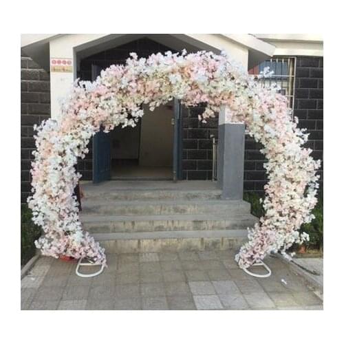 Cherry blossom arch round flower door wedding truss arch European arch iron arch wedding flower door frame square
