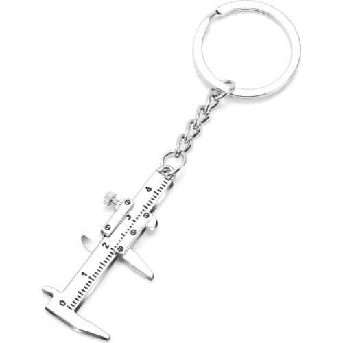Car key mini vernier caliper keychain for VW Polo Passat B5 Golf 4 5 6 Jetta Mk6 Tiguan Golf CrossFox Plus Eos Scirocco