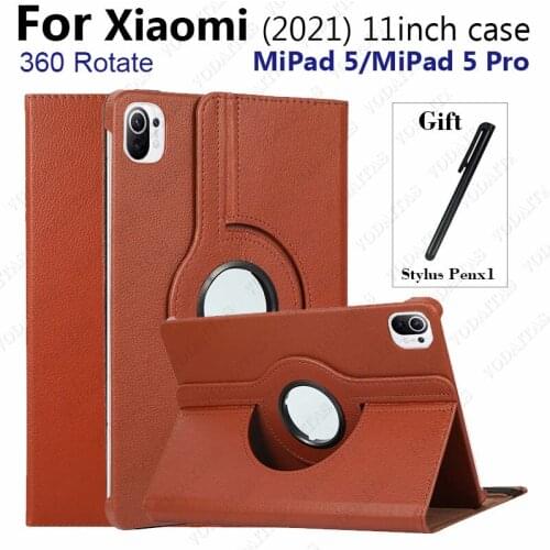 PU Leather 360 Rotation Stand Cover for Xiaomi MiPad 5 Pro / MIPad 5 2021 Case for Mi Pad 5 Pro 11 Protective Shell Funda