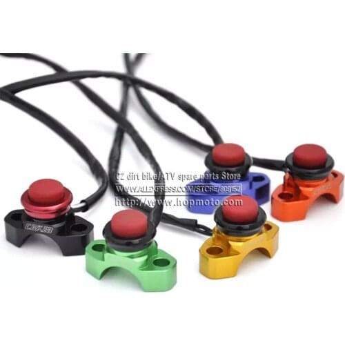 CNC BILLET UNIVERSAL ENGINE STOP START KILL SWITCH BUTTON For KTM KXF CRF YZF KX KLX Orange Free Shipping