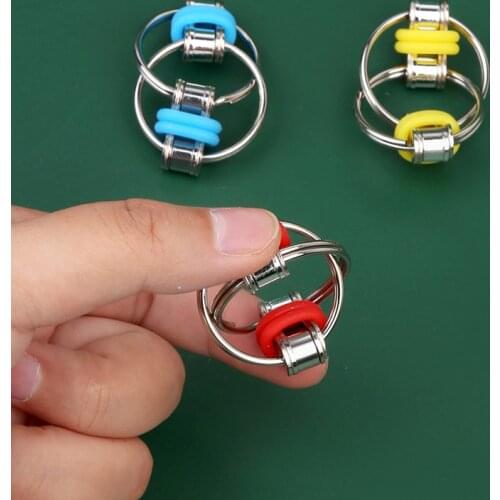 Colorful Twin Ring Rope Fidget Toy DIY Winding Casual Office Stress Relief Autism Gift Chain Decompression Toy Fast Dropshipping