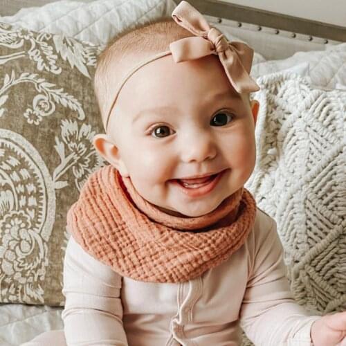 Baby bib triangle double Cotton Gauze Scarf Bib Organic Cotton Bib Drool Scarf Organic Baby Bandana Scarf Bibs with Snaps