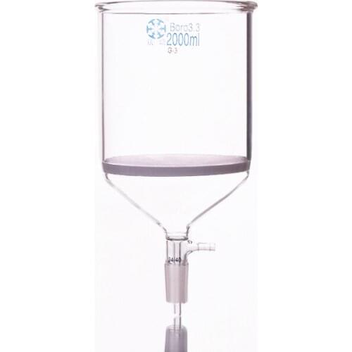 Filtration funnel,with grinding mouth sand board,Capacity 2000ml,Joint 24/40,Sand board specifications G3,Bush funnel,sand board