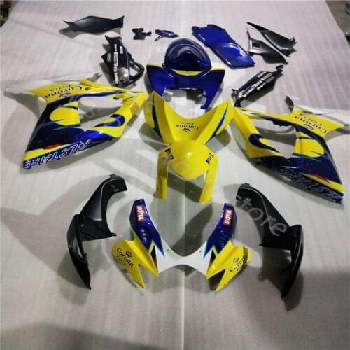 Custom blue yellow black white For SUZUKI GSX R750 GSX-R600 06 07 GSXR600 06 07 GSXR-750 K6 GSXR750 2006 2007 Fairing