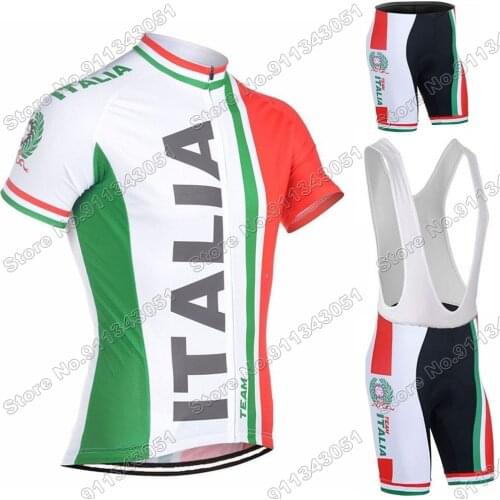 2021 Italy Cycling Jersey Set Summer Complete Cycling Clothing Italia Tour Race Road Bike Suit Bicycle Tops Bib Shorts MTB Wear