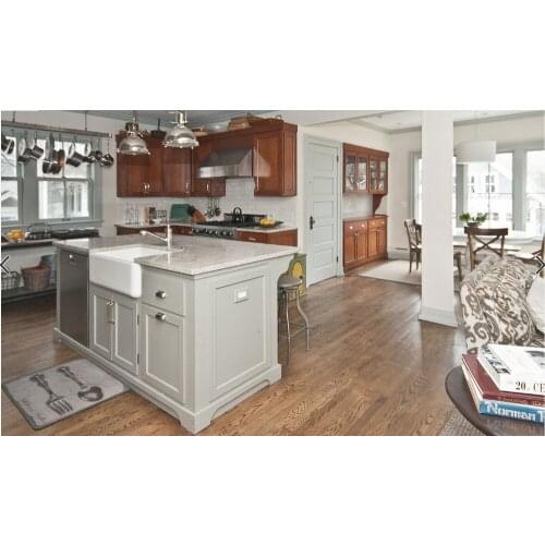 Solid wood kitchen cabinets 2017 hot sales cheap priced customized-made traditional kitchen furnitures S1606096