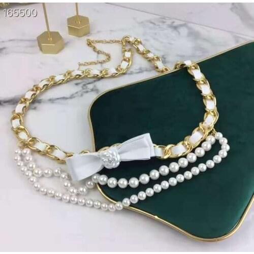 2020 Hot Brand Fashion Jewelry Women Vintage Chain Leather Link Chain Belt Necklace Party Fine Fashion Jewelry Belt Long Chain