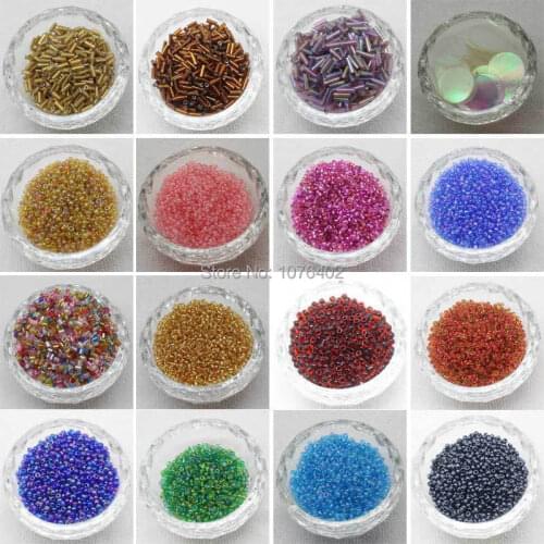 Mini. Order is $7!1-2mm 2# Small Multicolor Glass Oval Tube Jewelry Making accessories Beads 4000pcs/35g
