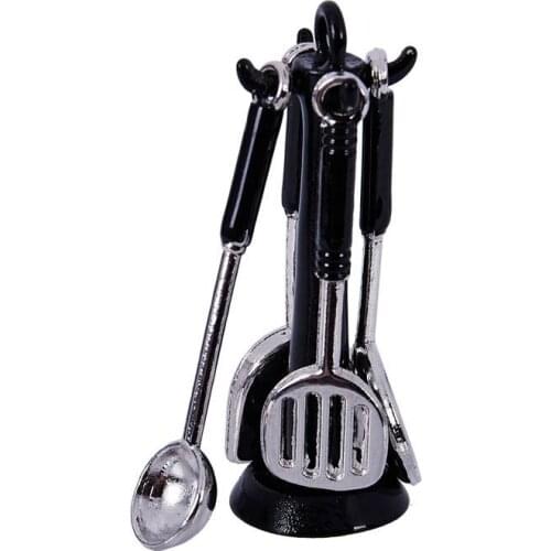 1/12 Kitchenware Cookware Set for Dolls House Miniature Home Kitchen Accessory (Shovel four pieces)