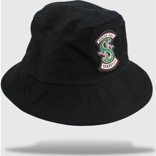 Snake Bucket Hat Air Breathable Unisex Black
