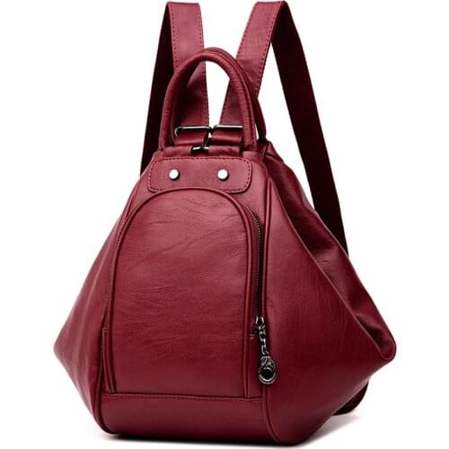 3-in-1 Backpack Multifunction Women Backpack Leather School Bag For Girls Mochila 2019 New Fashion Travel Back Pack Sac A Main