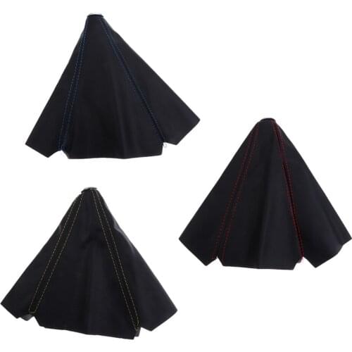 Universal Manual/Auto Gear Shift Knob Shifter Boot Cover Stitch Yellow