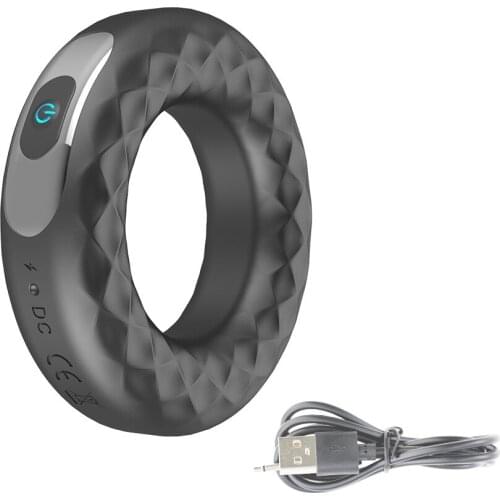 Vibrating Ring 10 Frequency Vibrator Cock Silicone Rings Sex Toys for Men Male Erection Delay Ejaculation Strong Vibrator Penis