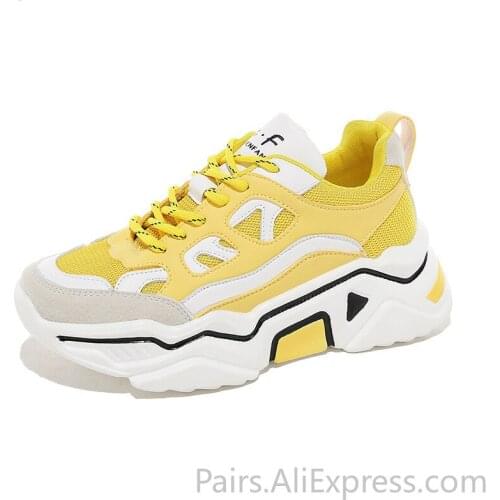 2020 New Chunky Fashion Sneakers Platform Women Thick Sole Ladies Female Chunky Shoes Women Casual Vulcanize Platform Sneakers