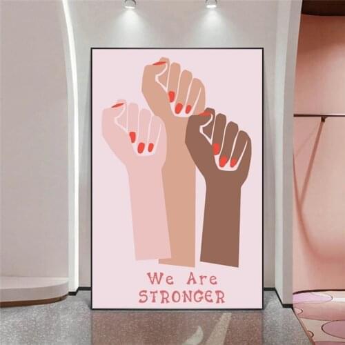 All Womankind Feminist Slogan Canvas Painting Poster and Prints Illustration Wall Art Picture Cuadros Home Decoration Room Decor