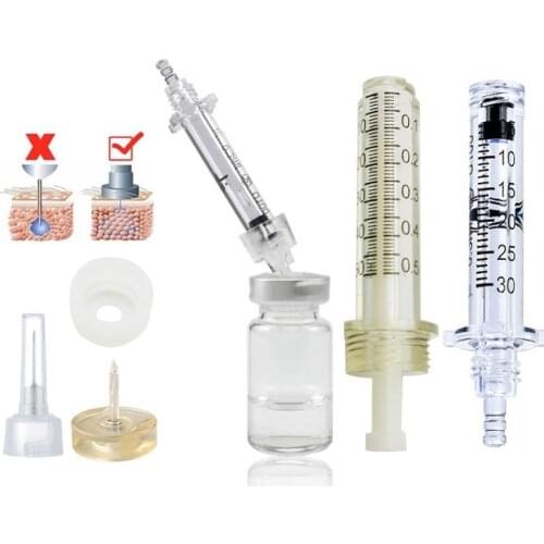 1PCS Syringe Ampoule Head And Needle For Hyaluron Acid Pen Mesotherapy Gun Anti Wrinkle Lifting Lip Face Beauty Injector