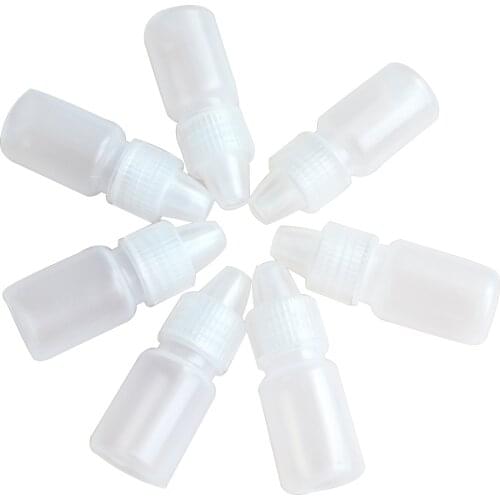 1000 Pcs Plastic Empty Translucent Squeezable Dropper Bottles Eye Liquid Childproof Cap Thin Tip Dropper Bottles 2ml